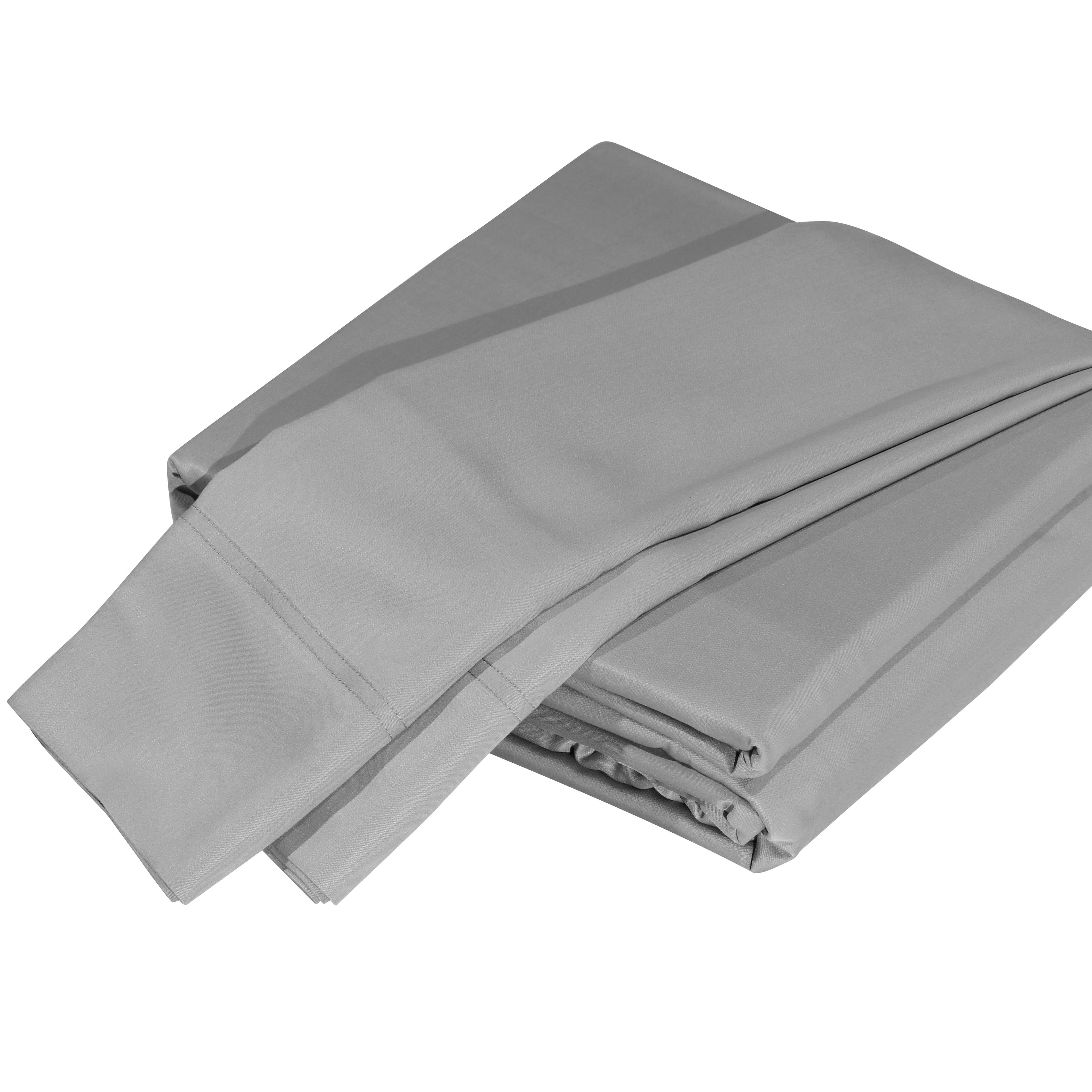 Premium 4-Piece Tencel Lyocell Sheet Set, Silky Soft 100% Tencel, Oeko-Tex Certified, Queen - Gray(D0102H5Lket)