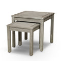 2-Piece Eucalyptus Nesting Table Set, Driftwood gray(D0102H5LNJX)