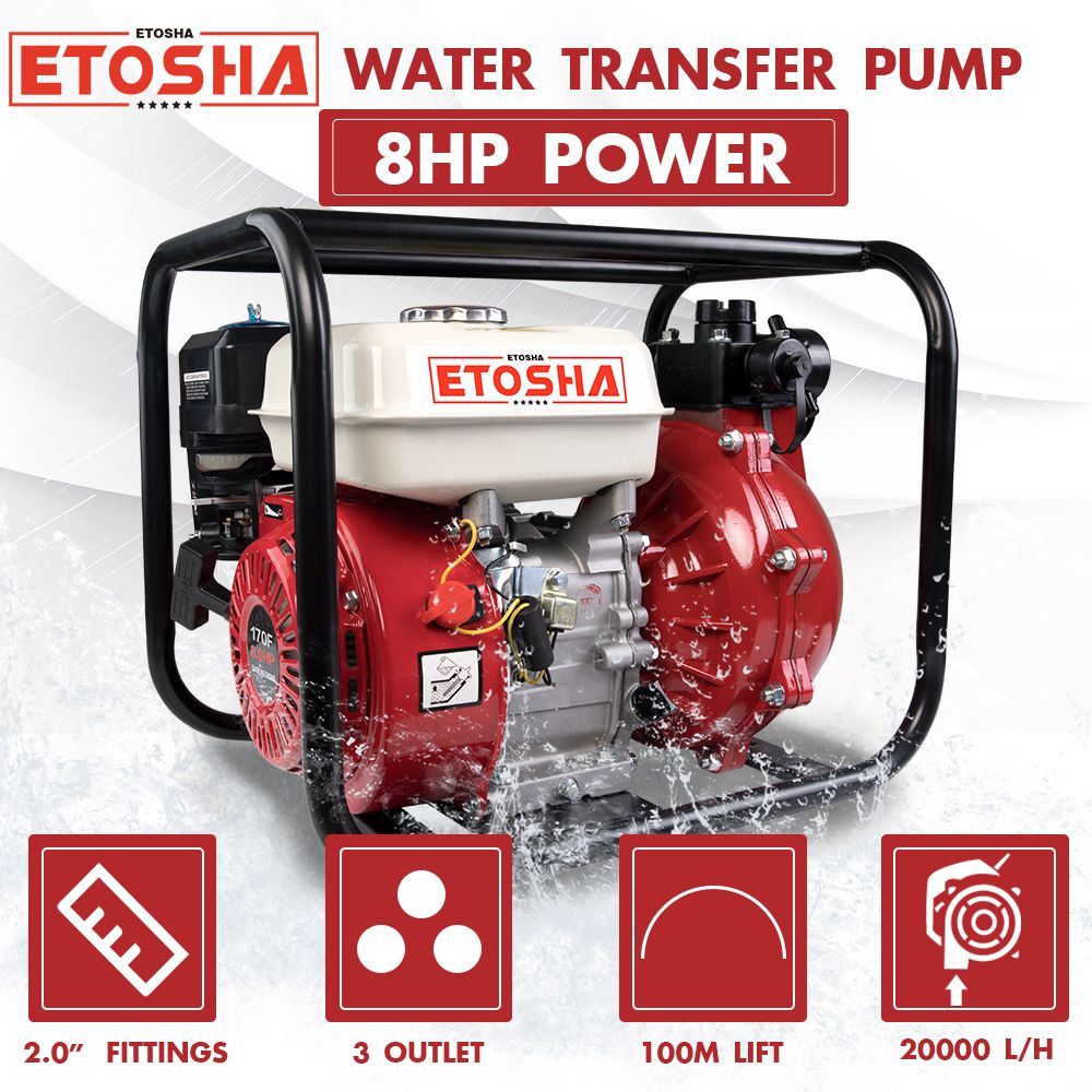 Zemanor Gas Water Pump 8Hp Transfer 15 Irrigation Fire Fighting Hi-Flow(D0102H5Xbkp)