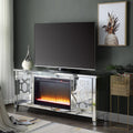 AcME Noralie TV STAND WFIREPLAcE Mirrored & Faux Diamonds LV00312(D0102H71FF6)