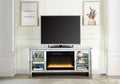AcME Noralie TV STAND WFIREPLAcE & LED Mirrored & Faux Diamonds LV00317(D0102H71FTT)