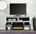 AcME Noralie TV STAND WFIREPLAcE Mirrored & Faux Diamonds LV00311(D0102H71FUP)