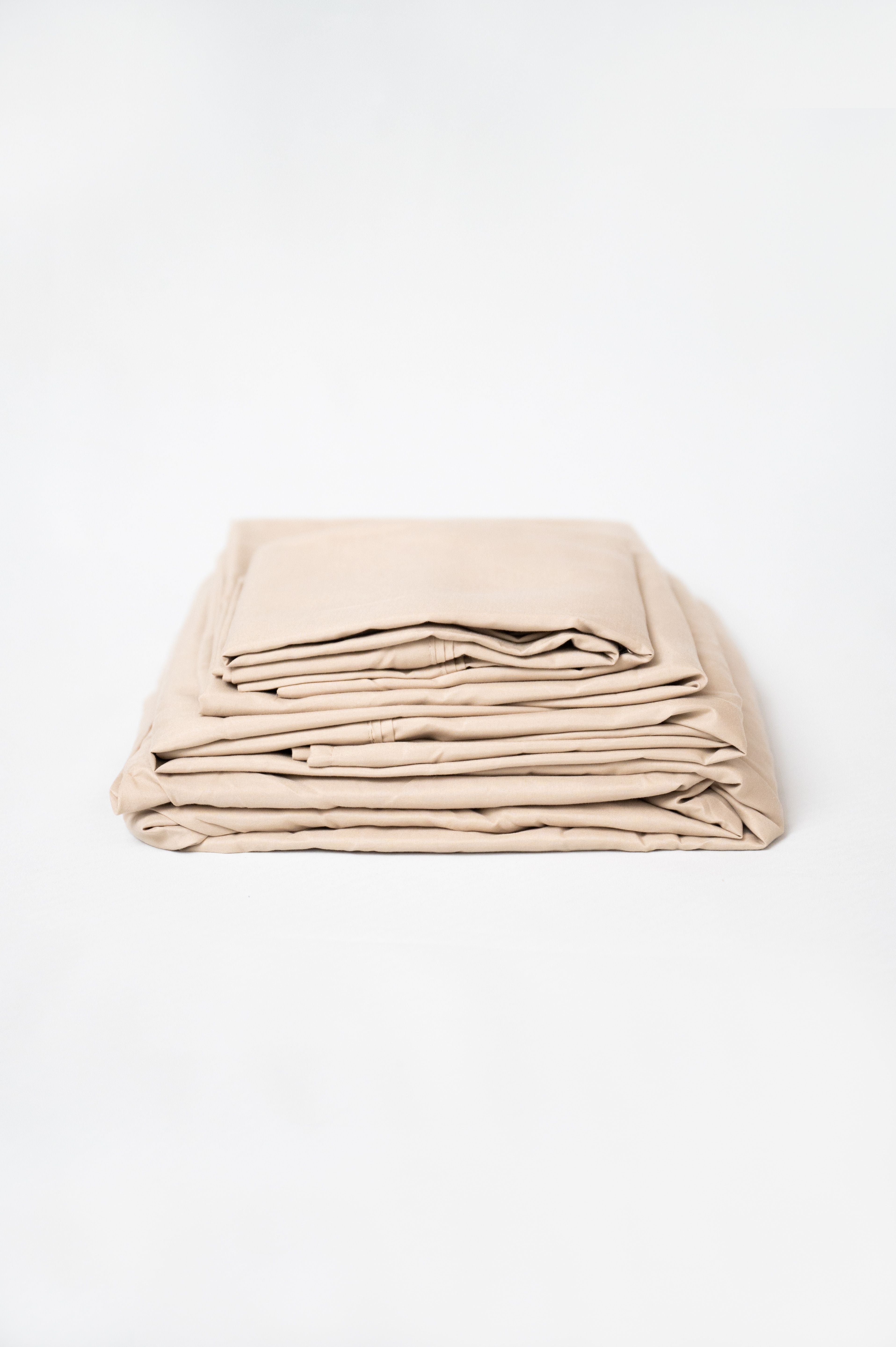 Omne Sleep 4-Piece Khaki Brushed Microfiber Twin Xl Hypoallergenic Sheet Set(D0102H7Bslp)