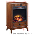 AcME Hamish Fireplace in Walnut Finish Ac00852(D0102H7c168)