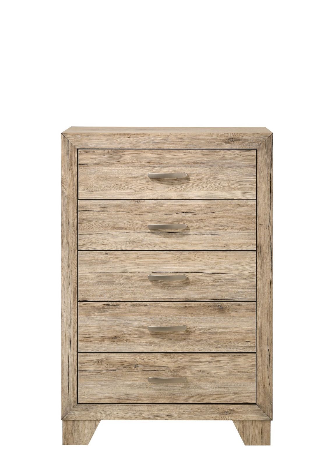 Acme Miquell 5-Drawer Wooden Chest In Natural