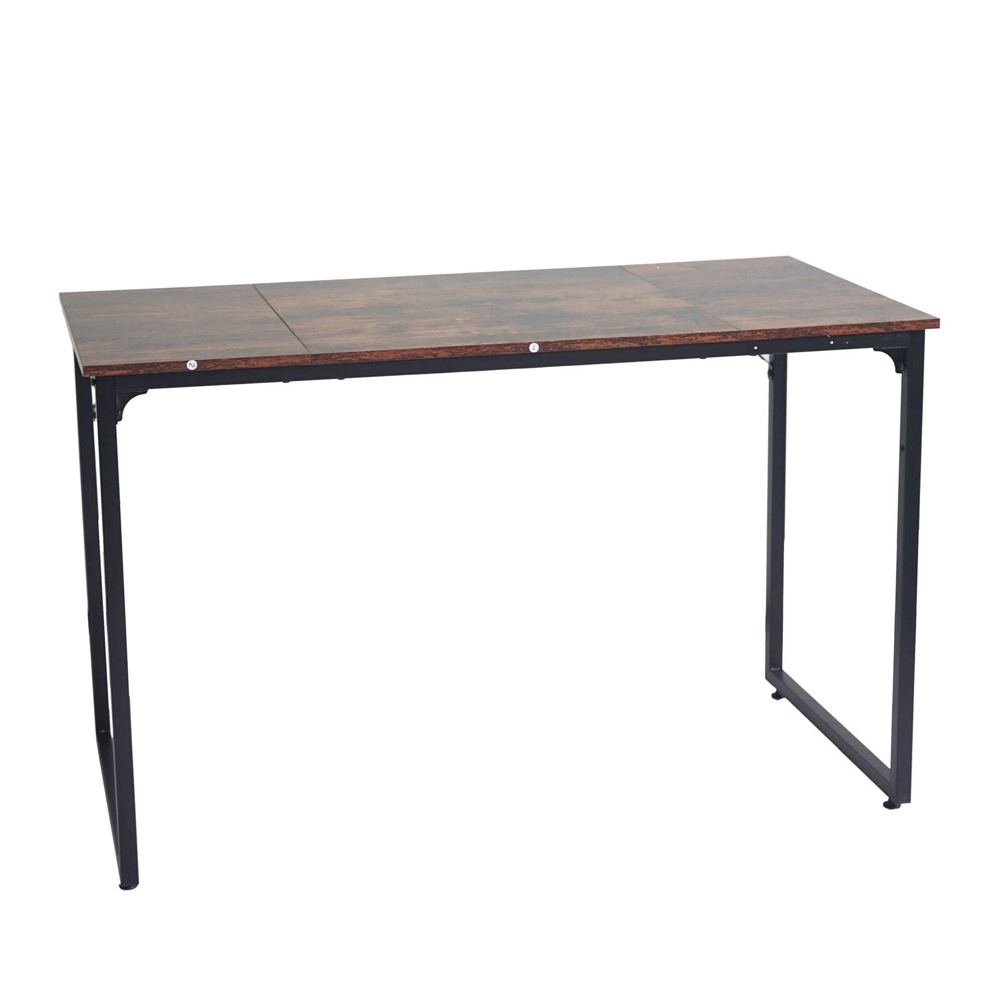 computer Desk Without Storage Shelf-Rustic Brown, Middle(D0102H7c6cP)
