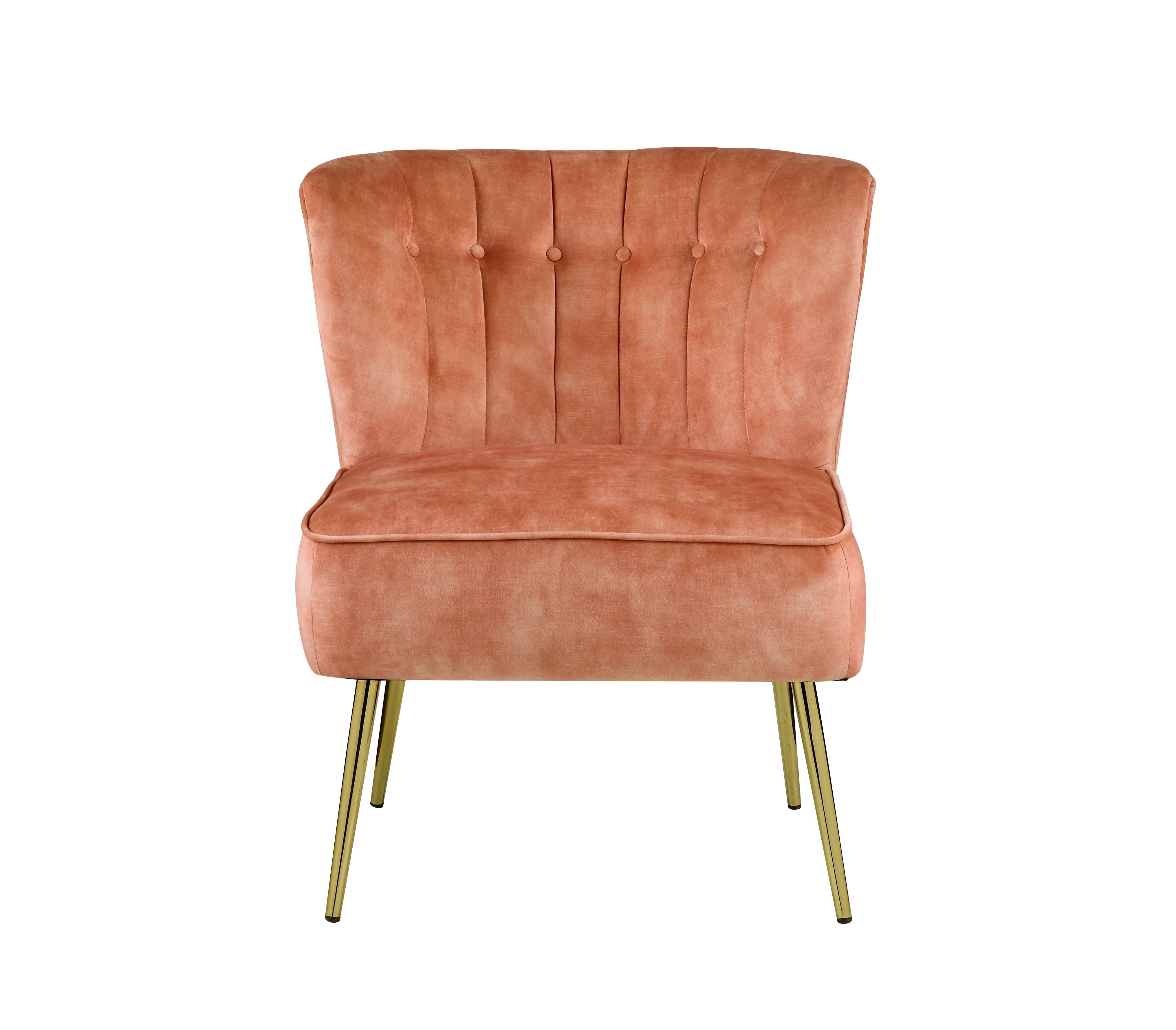 Acme Sambell Accent Chair in Burnt Orange Velvet