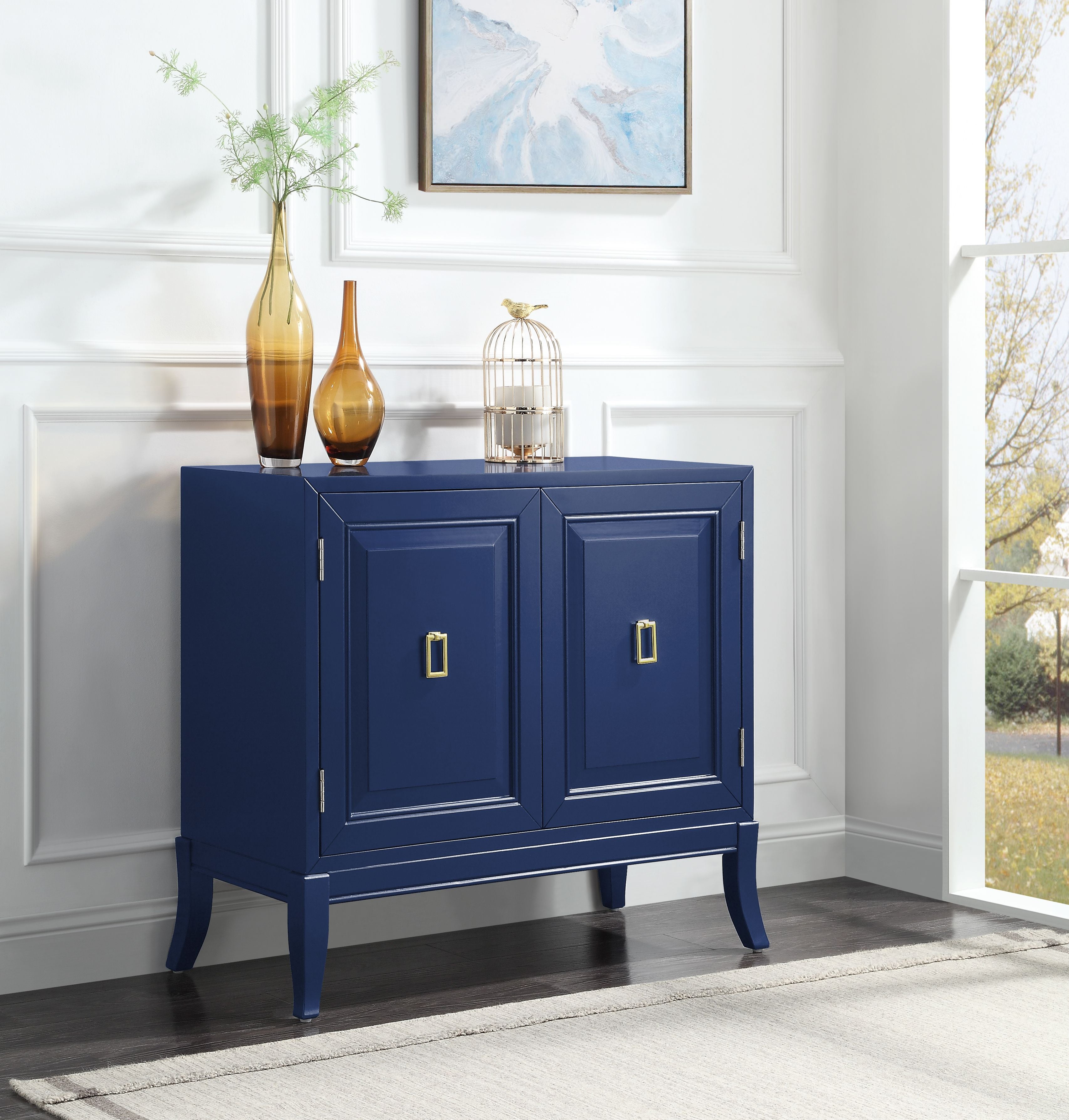 clem console Table in Blue Finish Ac00285(D0102H7cBDT)