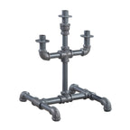 Acme Brantley Pipe Design Candleholder With Metal Frame In Sandy Gray