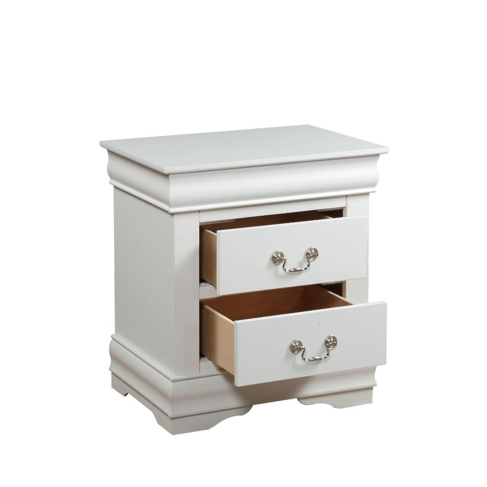Acme Louis Philippe Nightstand in White