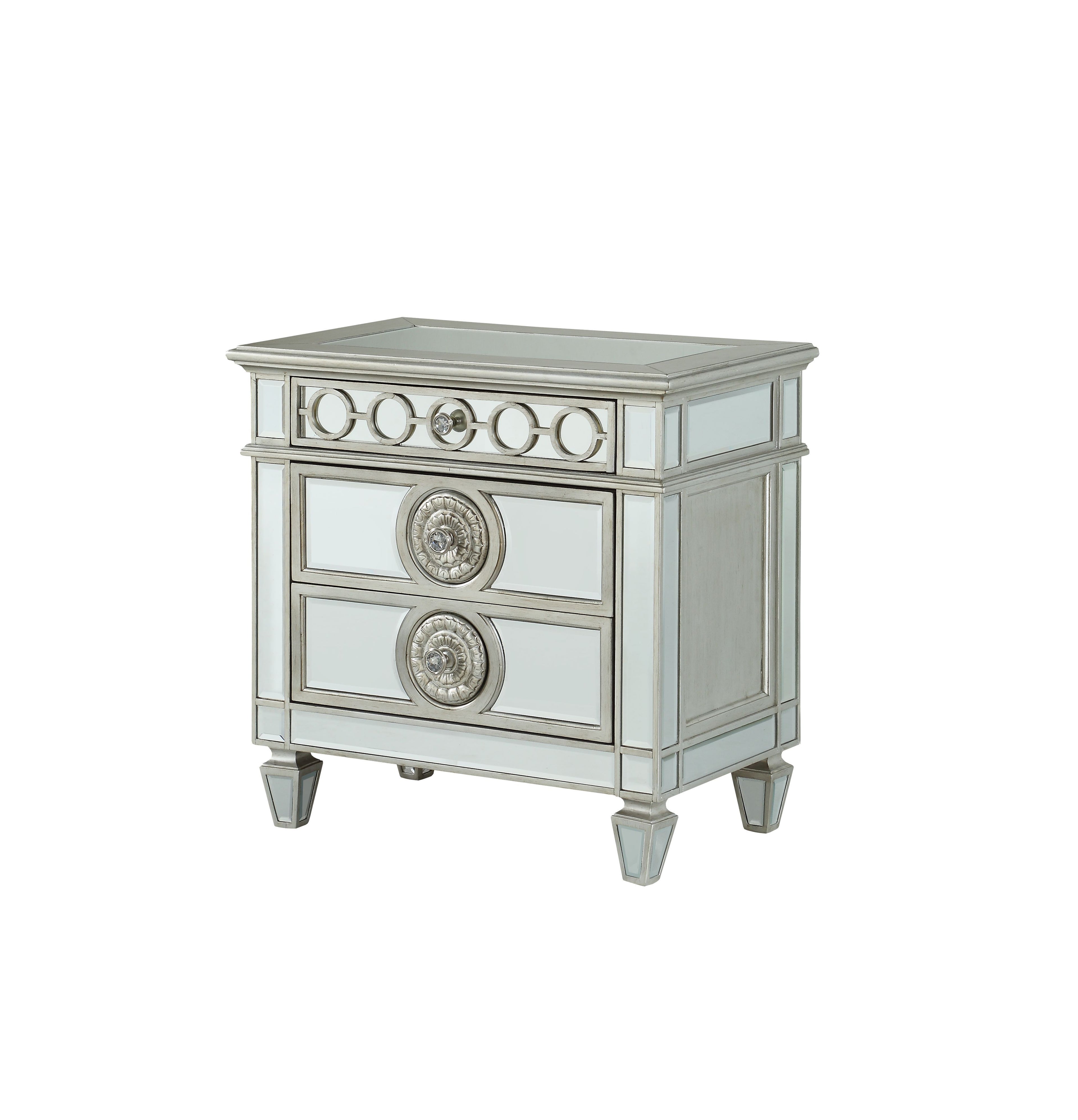 Acme Varian Nightstand in Mirrrored