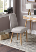 Taylor chair With Natural Legs And gray Fabric(D0102H7cIFP)