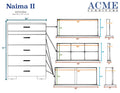 Acme Naima II 6 Drawer Chest in White