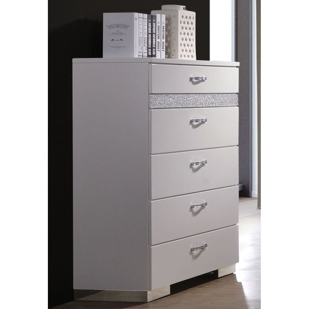 Acme Naima II 6 Drawer Chest in White