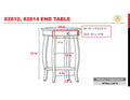 AcME Alysa End Table in Walnut 82814(D0102H7cJAJ)