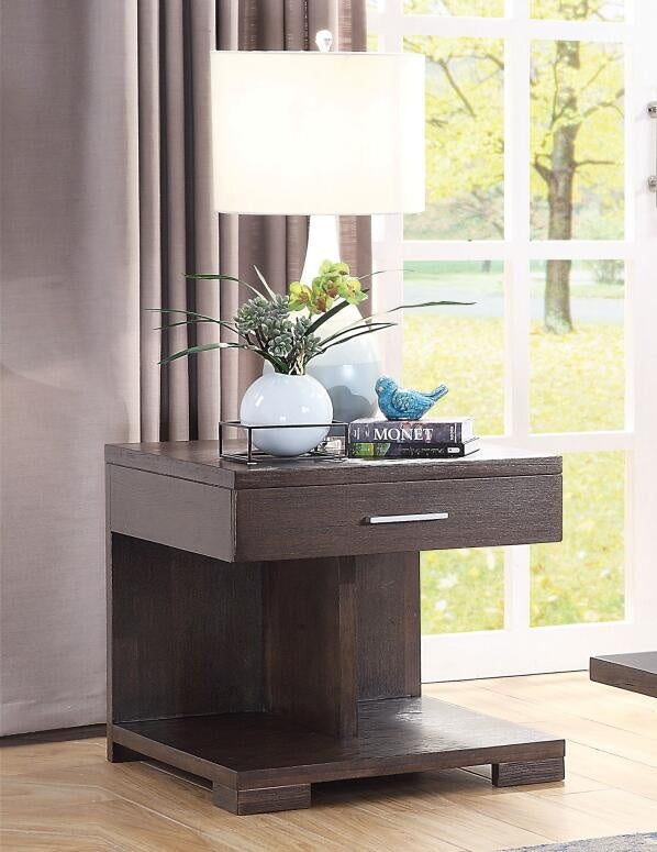 AcME Niamey End Table, Walnut 84852(D0102H7cJJ2)