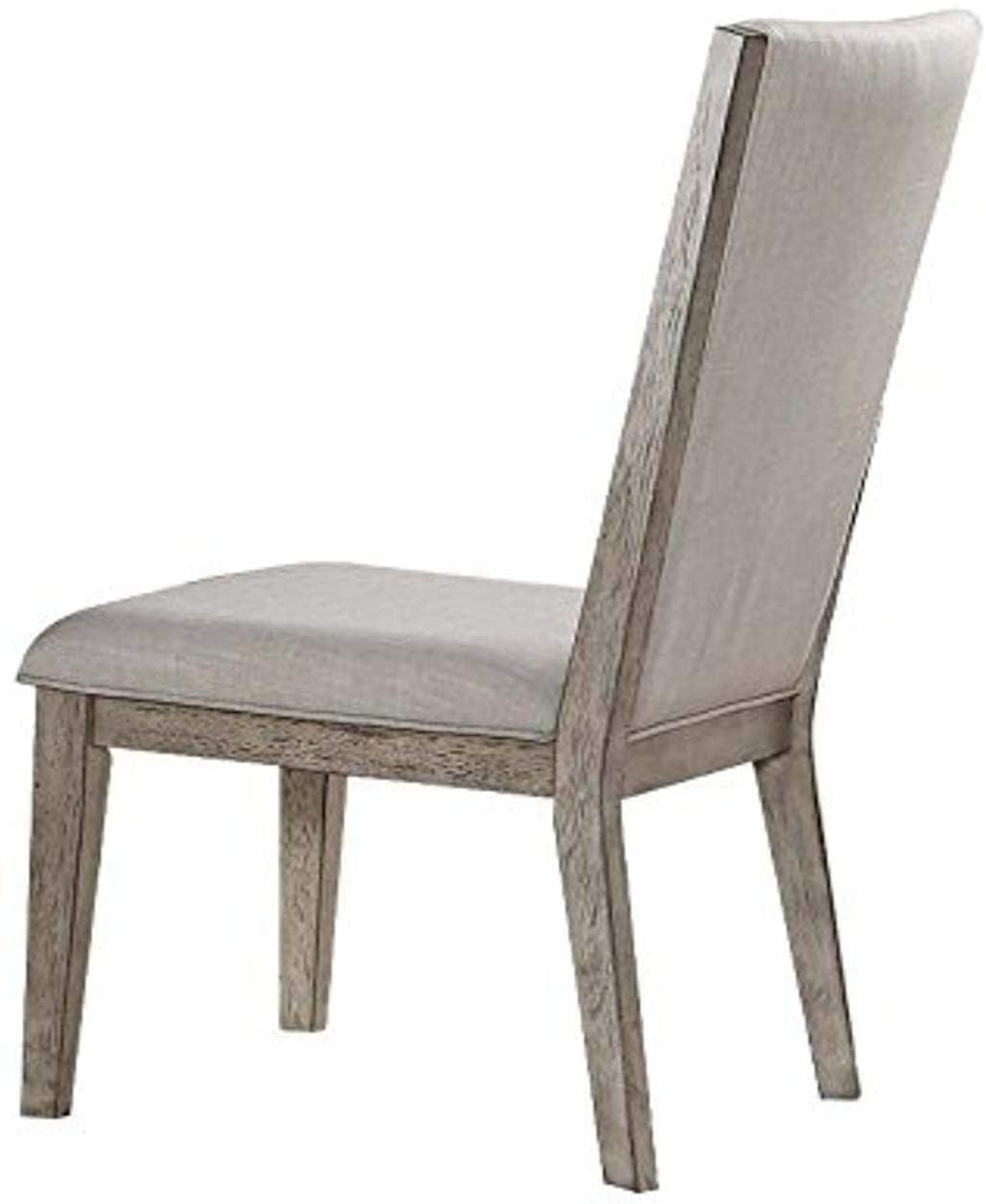 ACME Furniture Rocky Side Chair, Set of 2, Fabric/Gray Oak