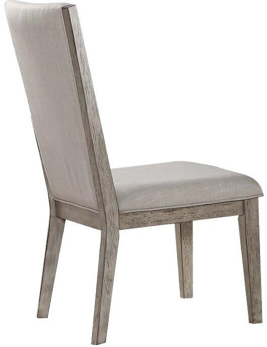 ACME Furniture Rocky Side Chair, Set of 2, Fabric/Gray Oak
