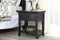 Overland Nightstand Forever Black(D0102H7cLQP)