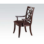 ACME Keenan Arm Chair, Walnut Finish, Set of 2