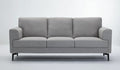 Acme Kyrene Linen Fabric Upholstery Sofa with Loose Back in Light Gray