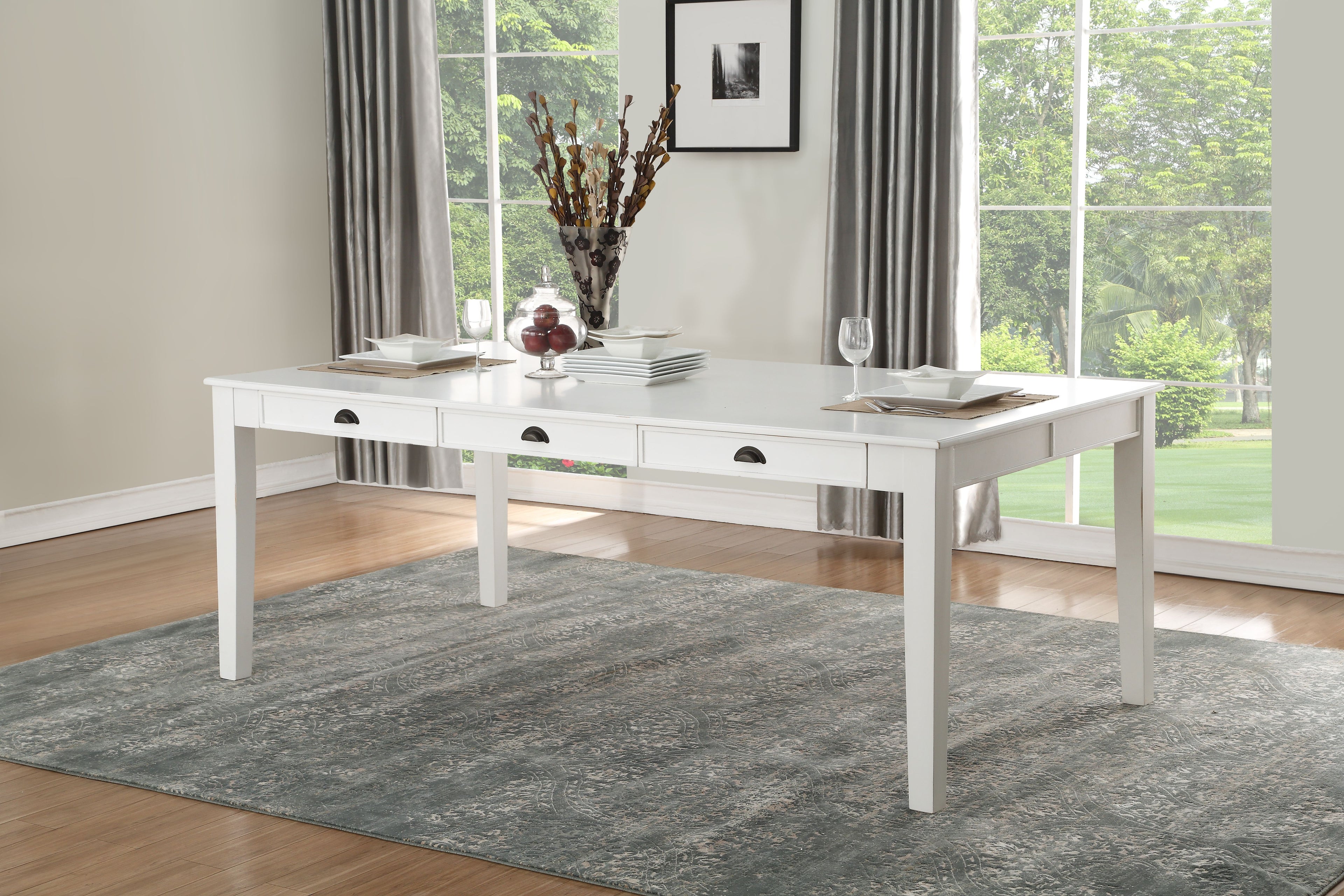 AcME Renske Dining Table in Antique White 71850(D0102H7cQcP)