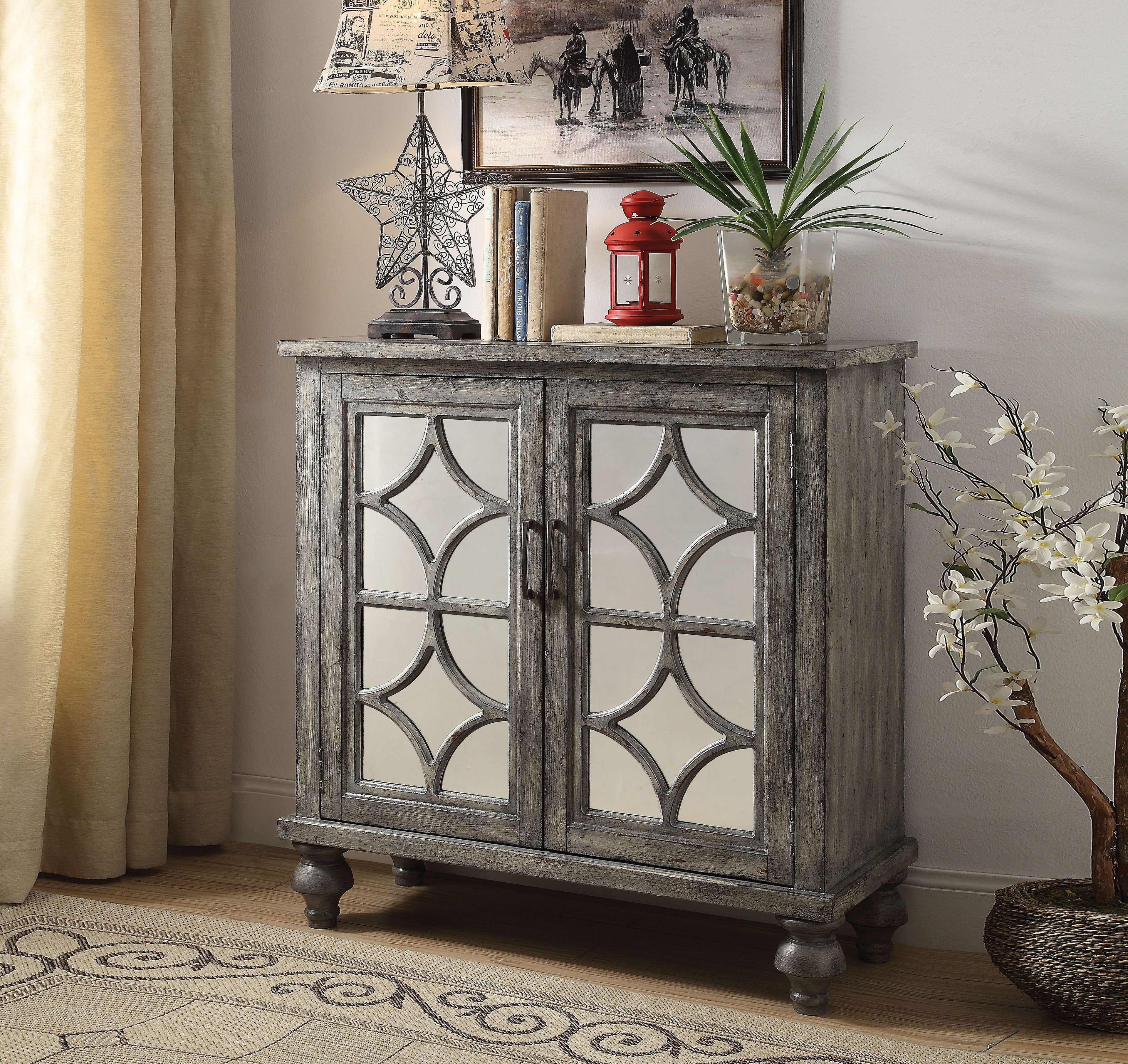 AcME Velika console Table in Weathered gray 90284(D0102H7cVXX)