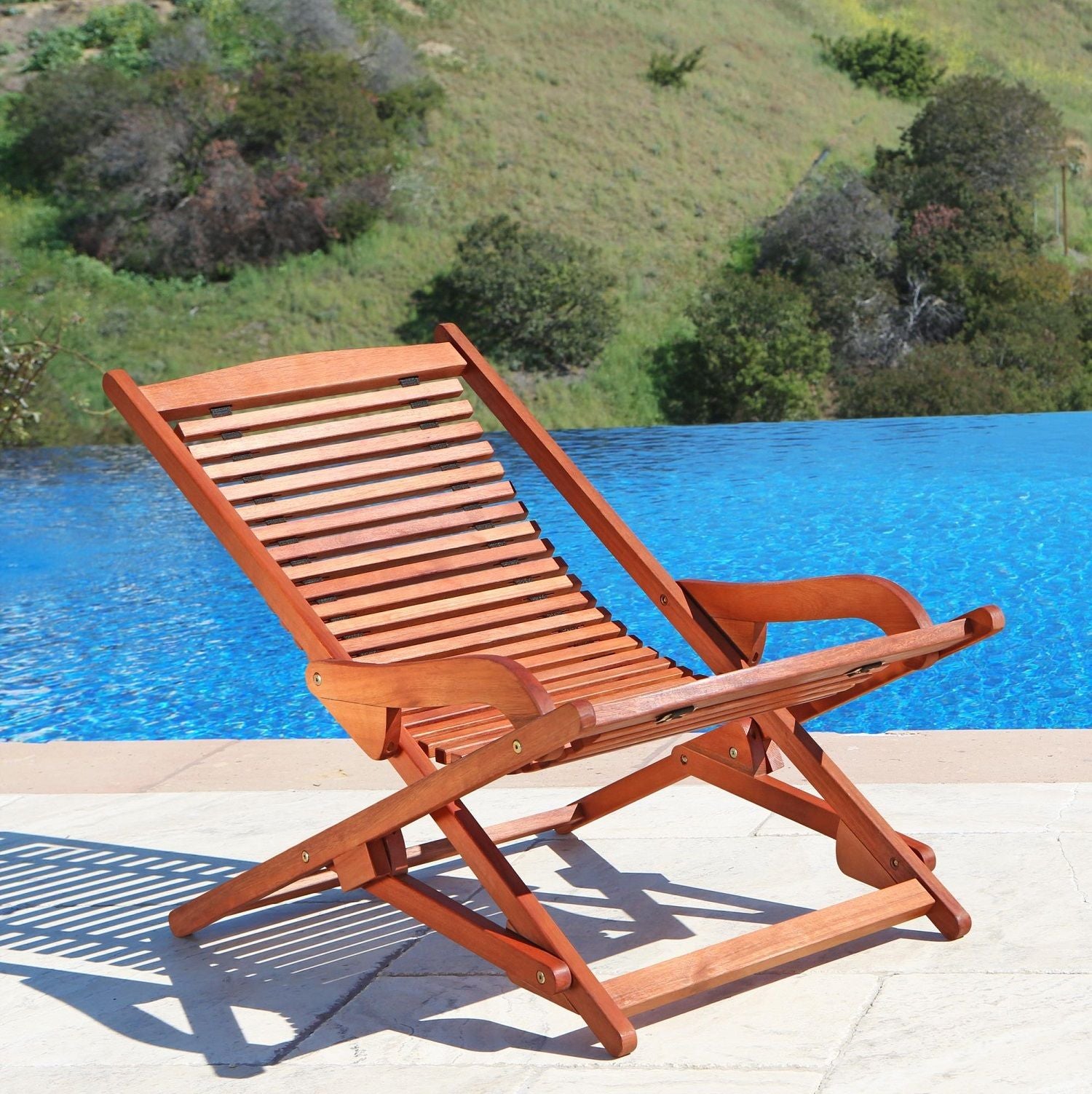 Malibu Outdoor Wood Folding Lounge(D0102H7cWP8)
