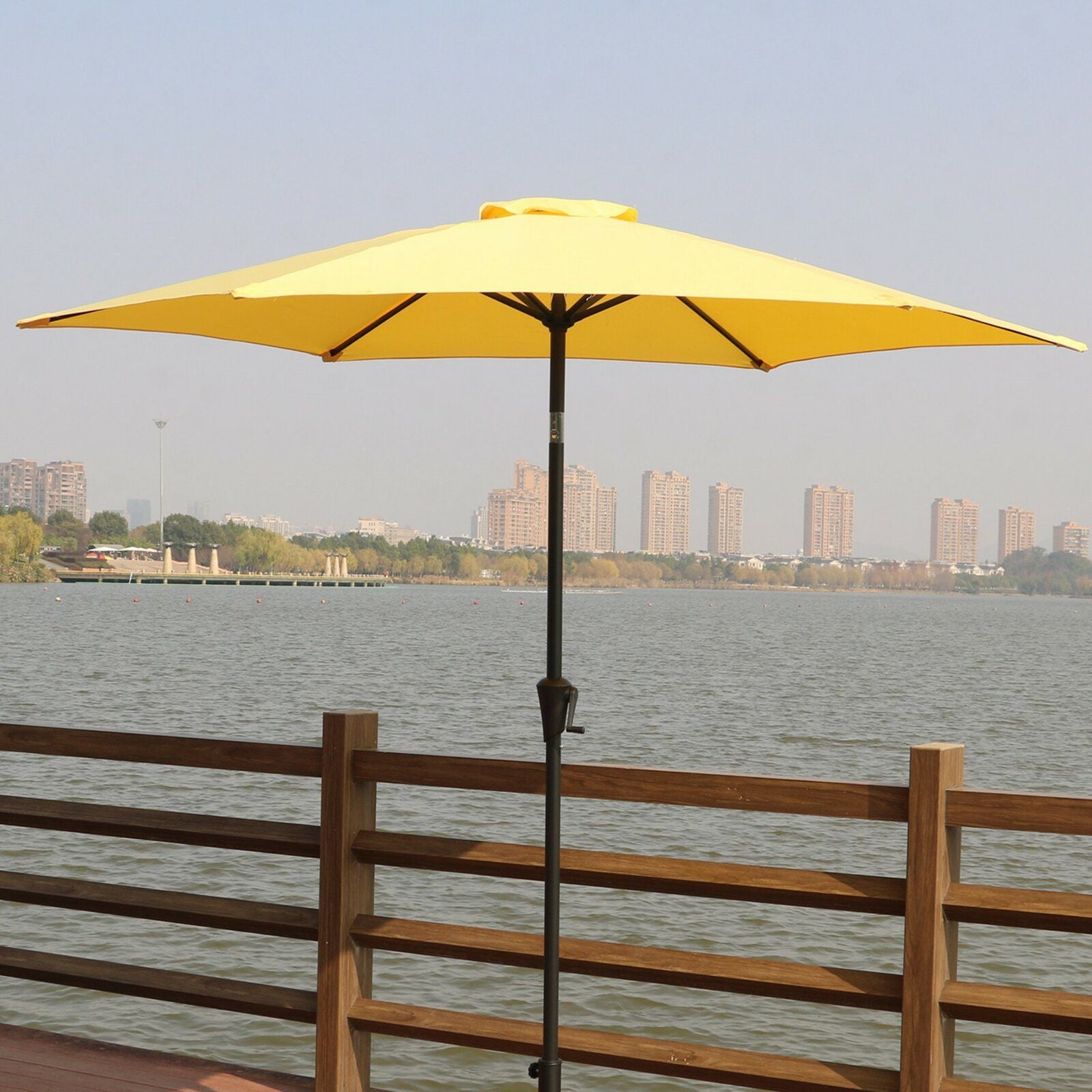 9 Pole Umbrella With Carry Bag, Yellow(D0102H7J6Hj)