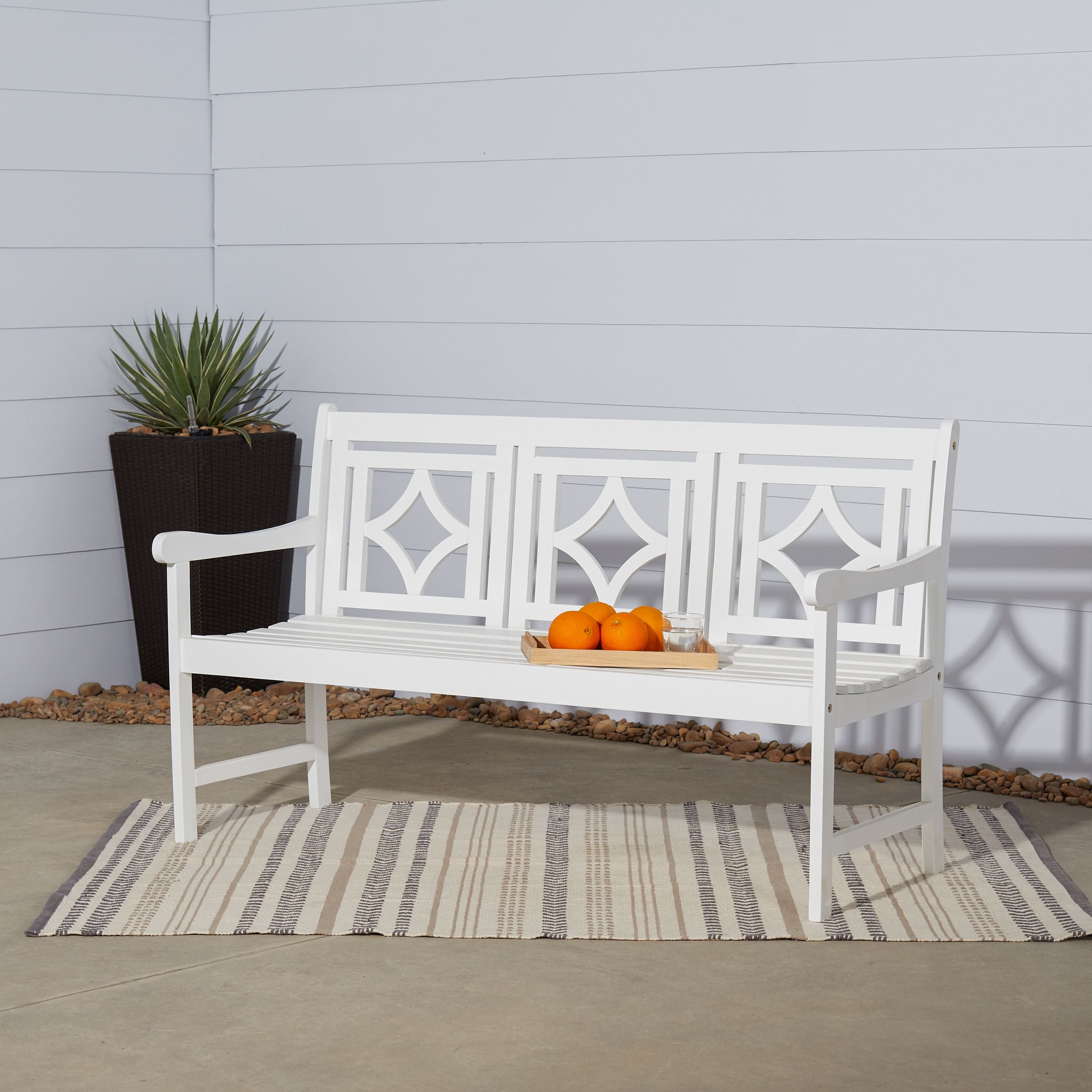 Bradley Outdoor Patio Diamond 5-foot Bench(D0102H7J6WT)