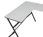 Acme Demas Wooden Top Computer Desk with Computer Holder in White and Black