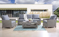 AcME greeley 4Pc Pack Patio Sofa Set, gray Fabric & gray Finish OT01090(D0102H7JJT8)