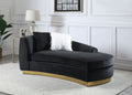 Achelle chaise w2 Pillows in Black Velvet LV01048(D0102H7JLYT)