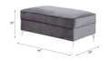 AcME Bovasis Ottoman in gray Velvet LV00369(D0102H7JQNX)