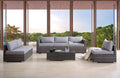 AcME Sheffield 4Pc Pack Patio Sofa Set, gray Fabric & gray Finish OT01091(D0102H7JV7J)