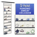 Stylishly Stored 52 Pocket Hanging Canvas Jewelry Organizer(D0102H7YCUY.)