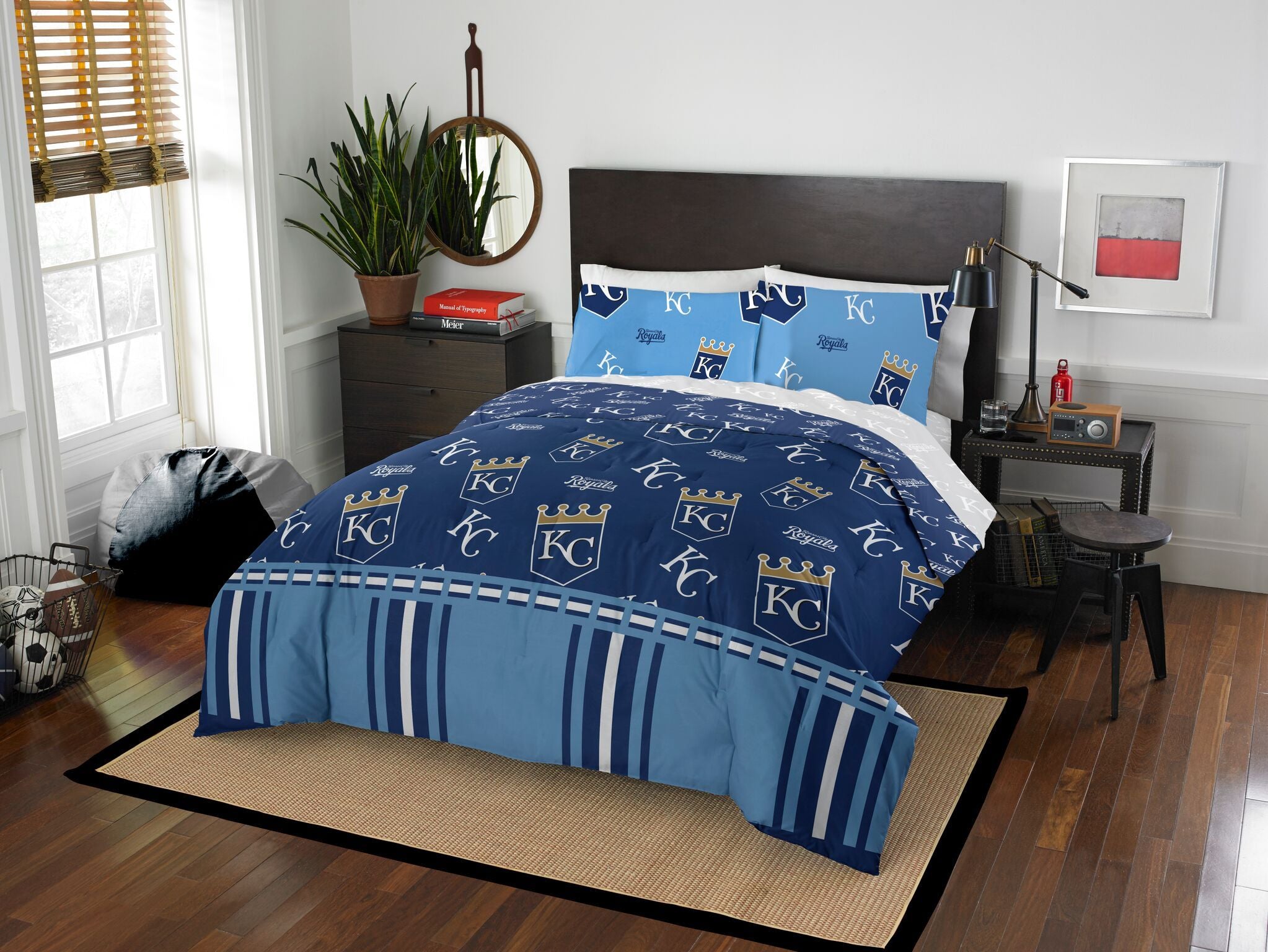 Kansas city OFFIcIAL MLB Full Bed In Bag Set(D0102H946IY)