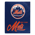 Mets OFFIcIAL MLB Signature Raschel Throw Blanket 50 x 60(D0102H94BAV)