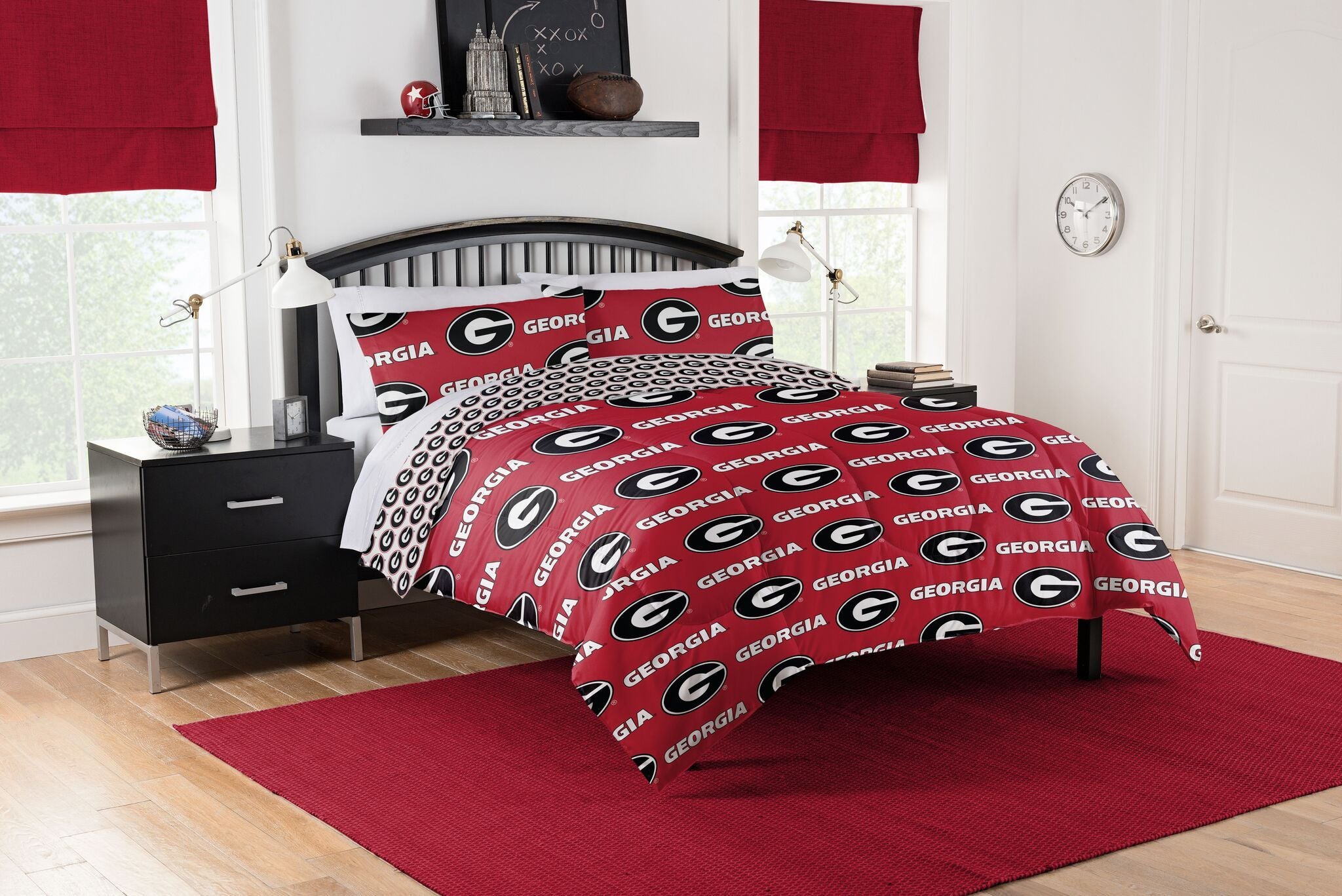 georgia Bulldogs Full Rotary Bed In a Bag Set(D0102H94cAg)