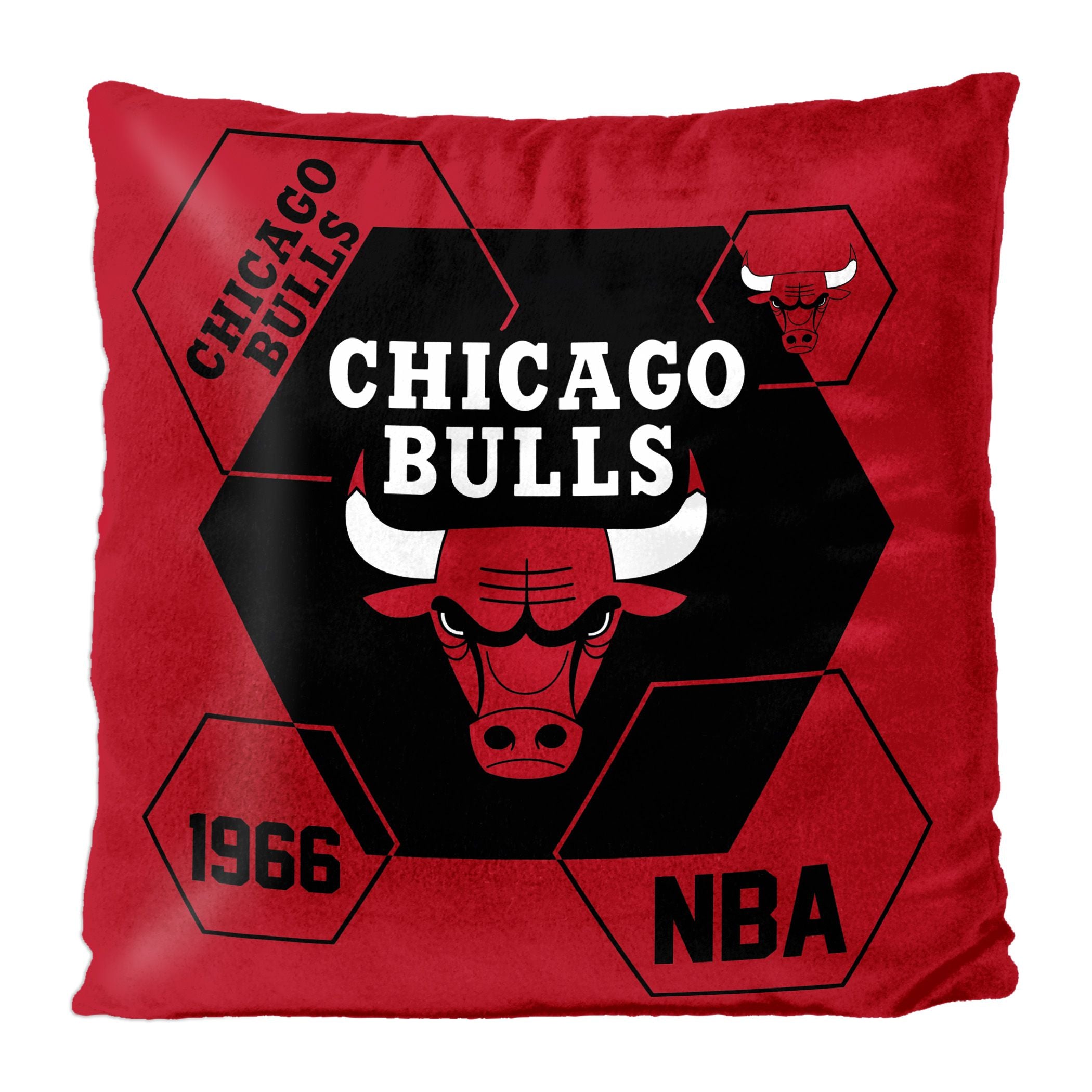 Bulls OFFIcIAL NBA connector Double Sided Velvet Pillow 16 x 16(D0102H94DQW)