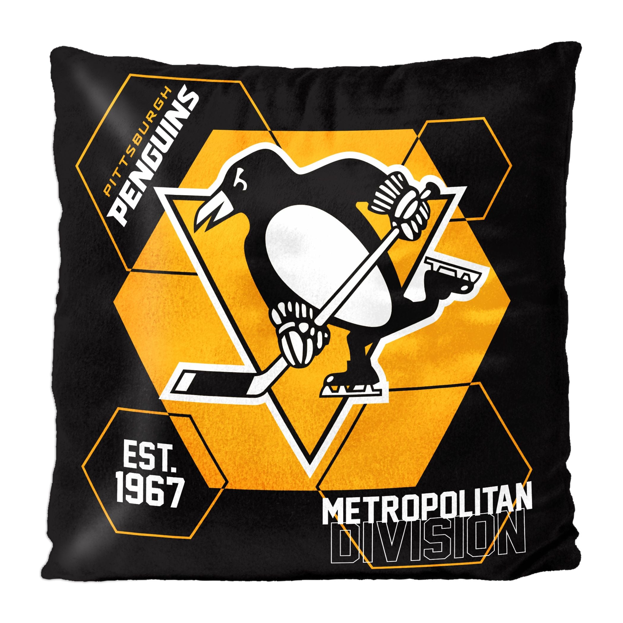 Penguins OFFIcIAL NHL connector Double Sided Velvet Pillow 16 x 16(D0102H94F7g)