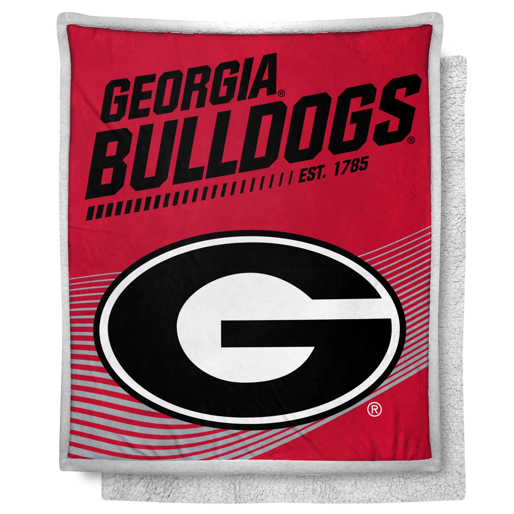 georgia OFFIcIAL NcAA New School Mink Sherpa Throw Blanket 50 x 60(D0102H94g8W)