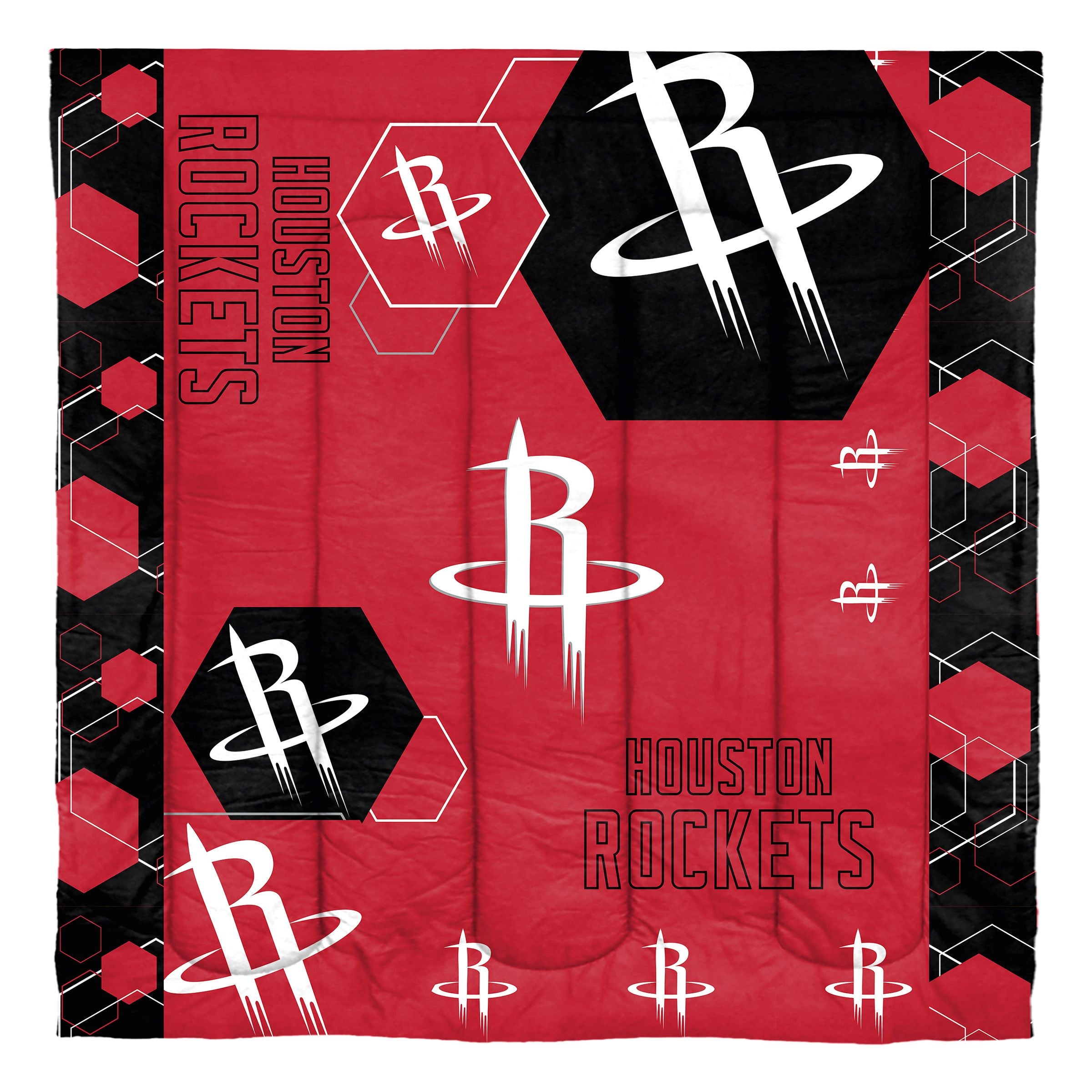 Rockets Official Nba Hexagon Fullqueen Comforter & Shams Set 86 X 86(D0102H94M27)