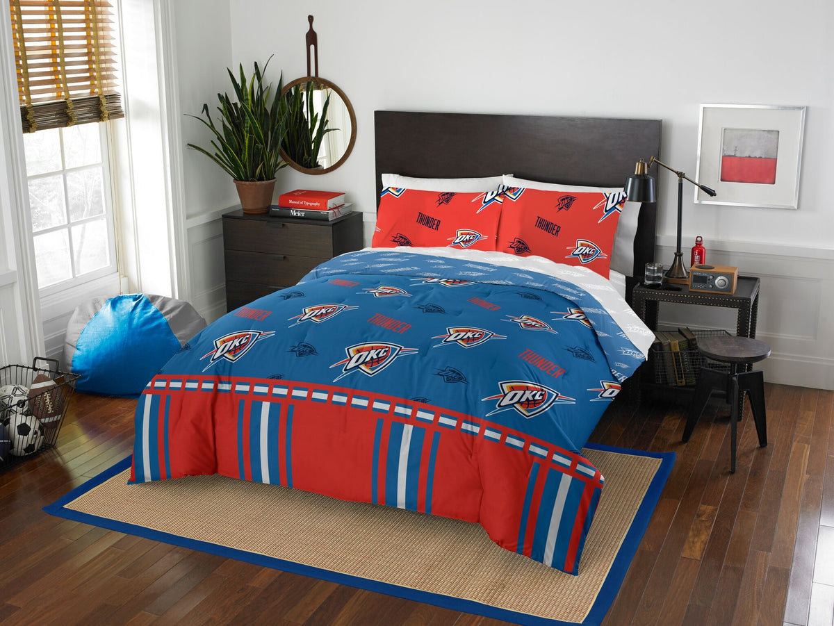 Thunder Official Nba Full Bed In Bag Set(D0102H94Md7)