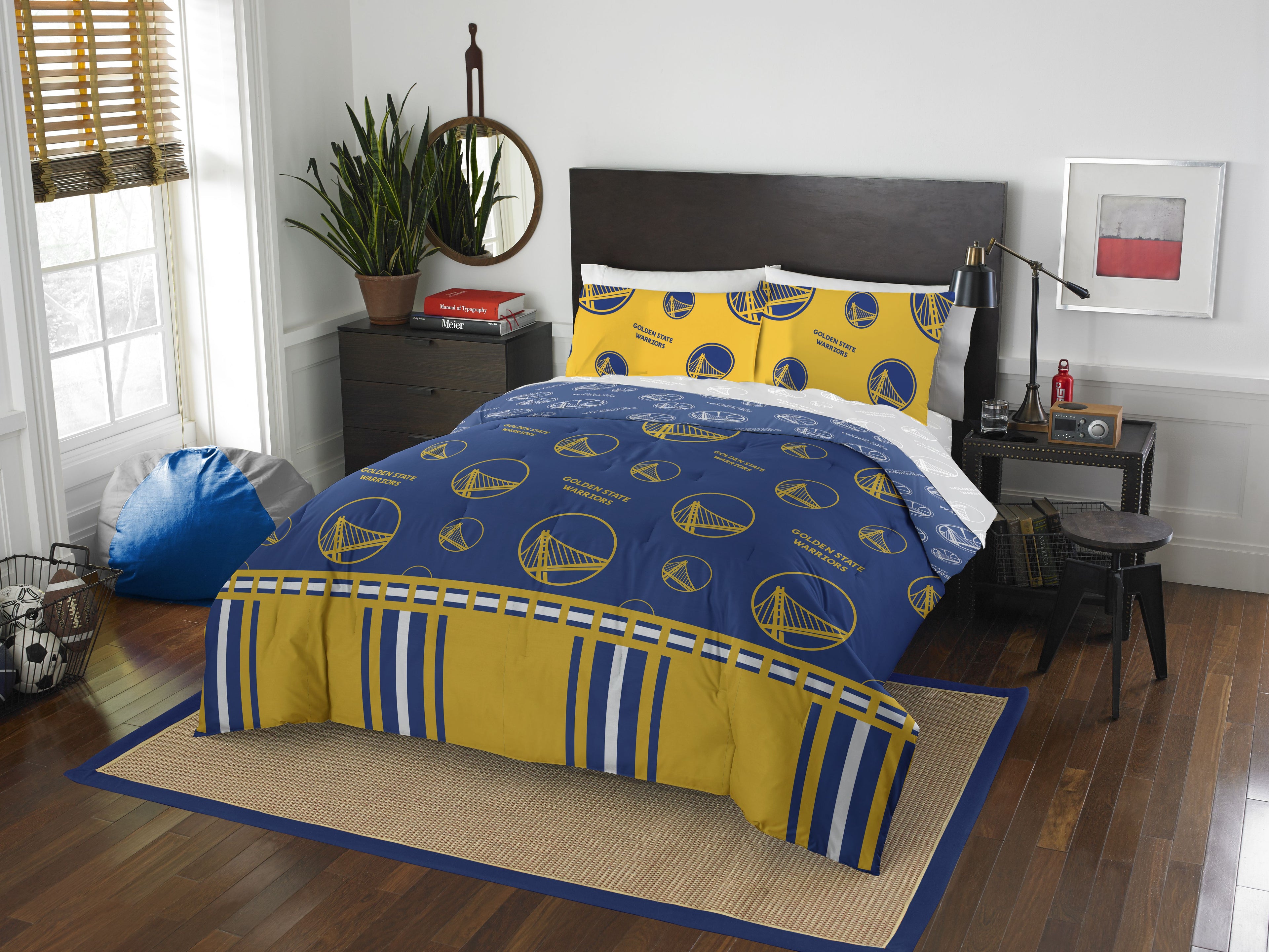 Warriors OFFIcIAL NBA Queen Bed In Bag Set(D0102H94MgA)