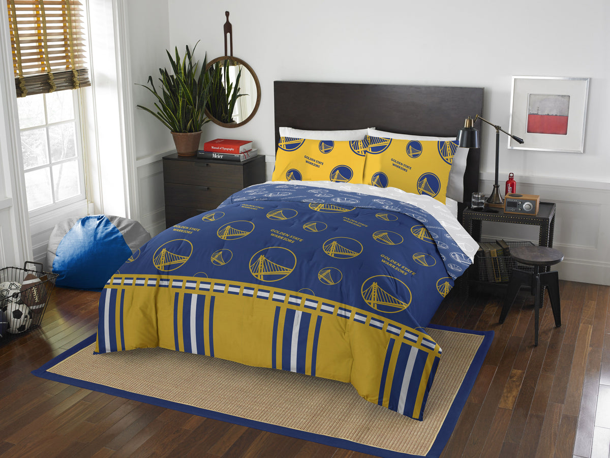 Warriors Official Nba Full Bed In Bag Set(D0102H94Mlv)