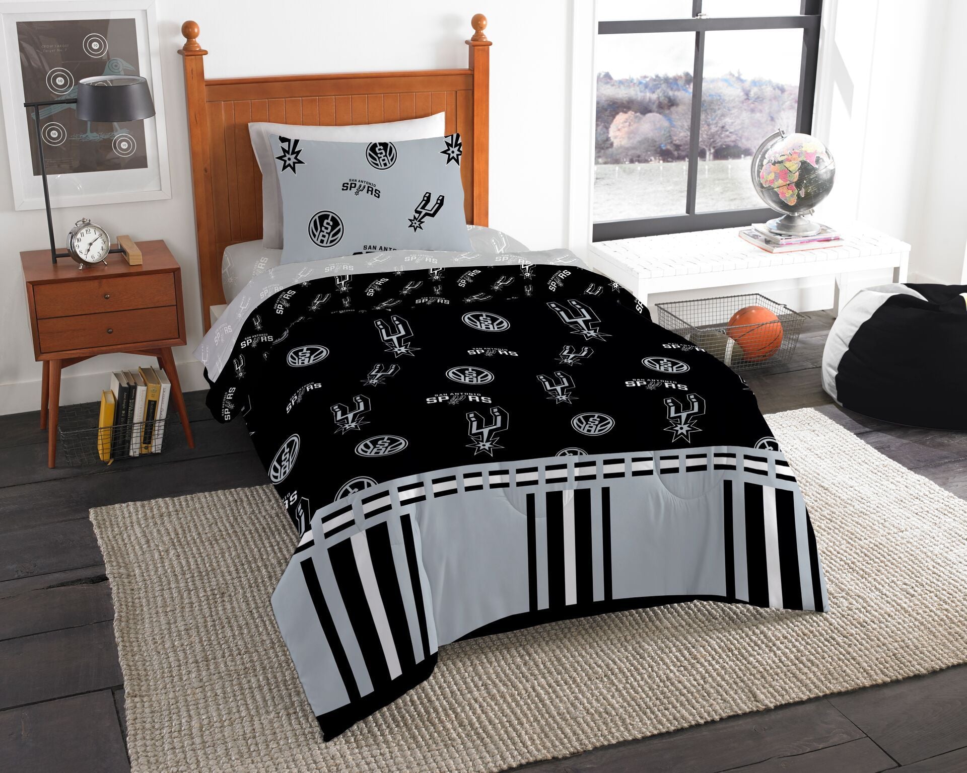 Spurs Official Nba Twin Bed In Bag Set(D0102H94Mpv)