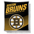 Bruins OFFIcIAL NHL New School Mink Sherpa Throw Blanket 50 x 60(D0102H94UE7)