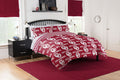 Oklahoma Sooners Rotary Queen Bed In a Bag Set(D0102H94V6A)