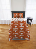 Texas Longhorns Twin Rotary Bed In a Bag Set(D0102H94VYU)